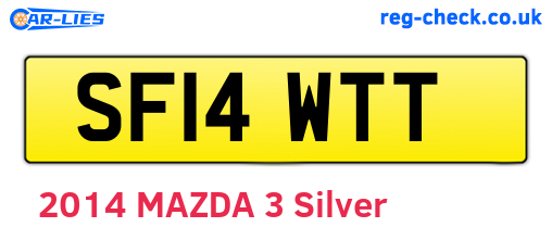 SF14WTT are the vehicle registration plates.