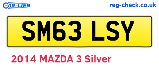 SM63LSY are the vehicle registration plates.