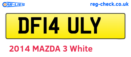 DF14ULY are the vehicle registration plates.