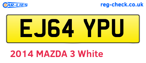 EJ64YPU are the vehicle registration plates.