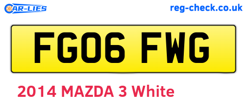 FG06FWG are the vehicle registration plates.