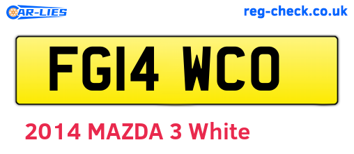 FG14WCO are the vehicle registration plates.