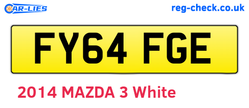 FY64FGE are the vehicle registration plates.