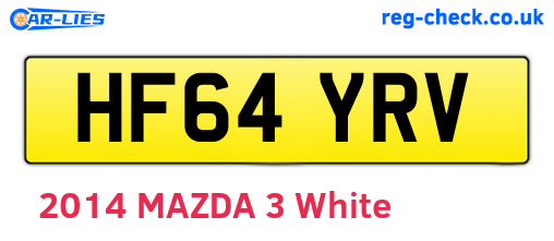 HF64YRV are the vehicle registration plates.