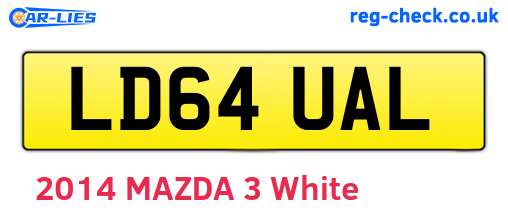 LD64UAL are the vehicle registration plates.