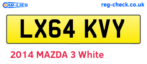 LX64KVY are the vehicle registration plates.