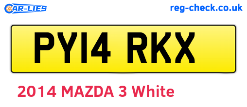 PY14RKX are the vehicle registration plates.