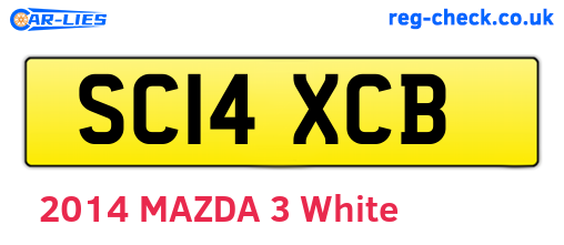 SC14XCB are the vehicle registration plates.