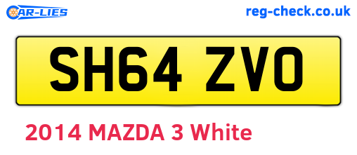 SH64ZVO are the vehicle registration plates.