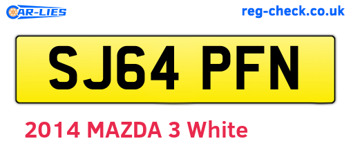 SJ64PFN are the vehicle registration plates.