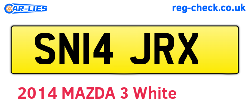 SN14JRX are the vehicle registration plates.