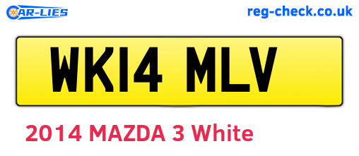 WK14MLV are the vehicle registration plates.