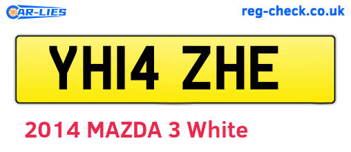 YH14ZHE are the vehicle registration plates.