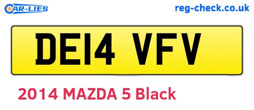 DE14VFV are the vehicle registration plates.