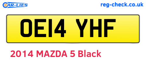 OE14YHF are the vehicle registration plates.