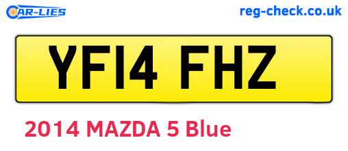 YF14FHZ are the vehicle registration plates.