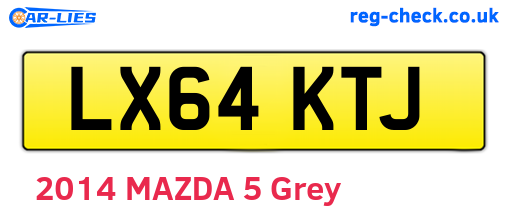 LX64KTJ are the vehicle registration plates.