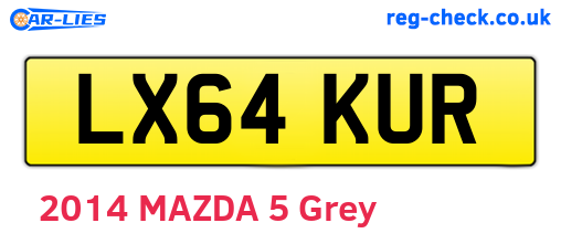 LX64KUR are the vehicle registration plates.