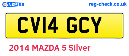 CV14GCY are the vehicle registration plates.
