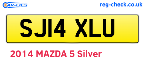 SJ14XLU are the vehicle registration plates.