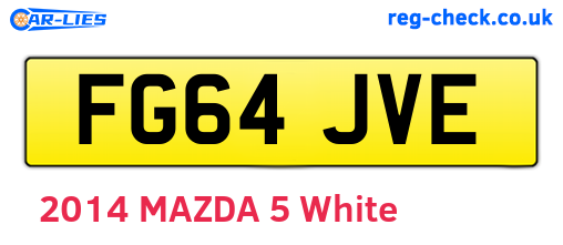 FG64JVE are the vehicle registration plates.
