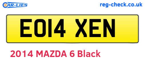 EO14XEN are the vehicle registration plates.