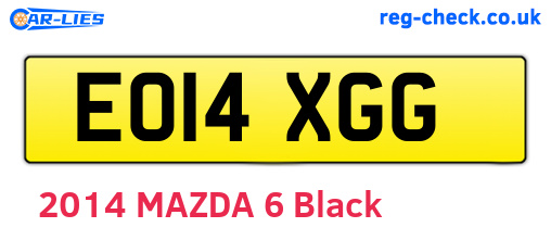 EO14XGG are the vehicle registration plates.