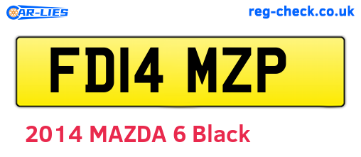 FD14MZP are the vehicle registration plates.