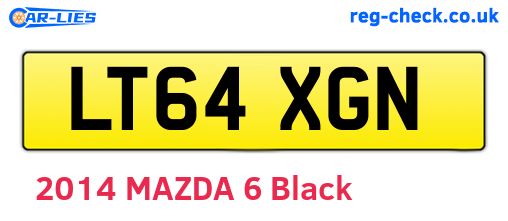 LT64XGN are the vehicle registration plates.