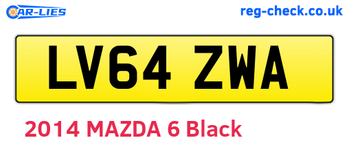 LV64ZWA are the vehicle registration plates.
