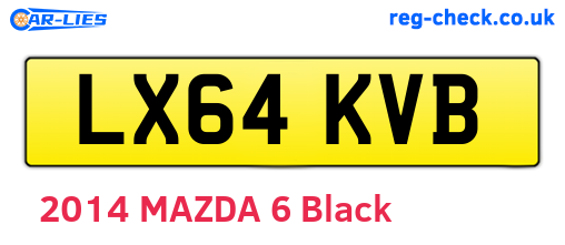 LX64KVB are the vehicle registration plates.