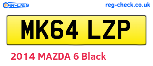 MK64LZP are the vehicle registration plates.