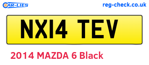 NX14TEV are the vehicle registration plates.