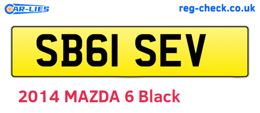 SB61SEV are the vehicle registration plates.
