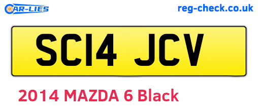 SC14JCV are the vehicle registration plates.