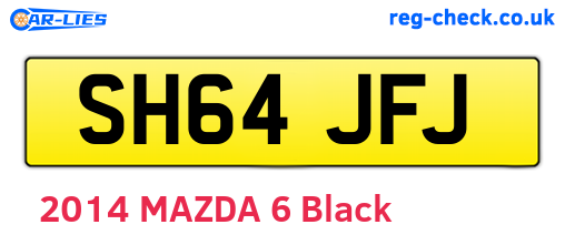 SH64JFJ are the vehicle registration plates.