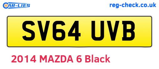 SV64UVB are the vehicle registration plates.