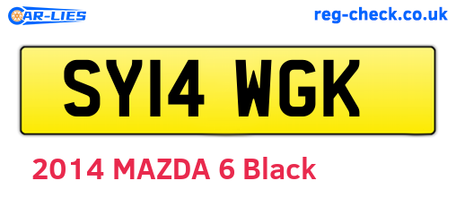 SY14WGK are the vehicle registration plates.