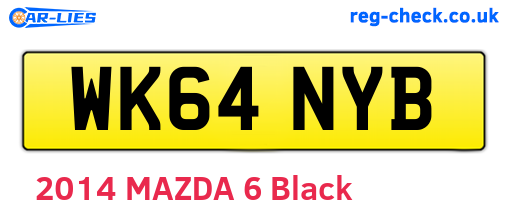 WK64NYB are the vehicle registration plates.