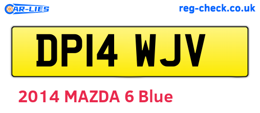 DP14WJV are the vehicle registration plates.