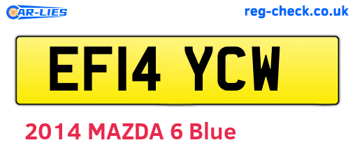EF14YCW are the vehicle registration plates.