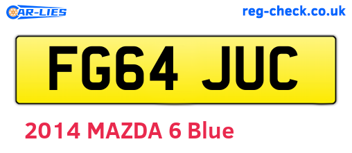 FG64JUC are the vehicle registration plates.