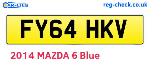 FY64HKV are the vehicle registration plates.
