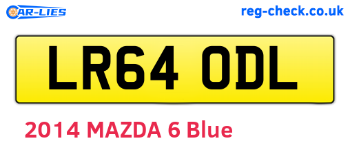 LR64ODL are the vehicle registration plates.