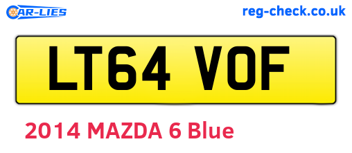 LT64VOF are the vehicle registration plates.