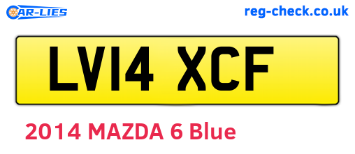 LV14XCF are the vehicle registration plates.