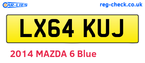 LX64KUJ are the vehicle registration plates.