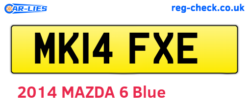 MK14FXE are the vehicle registration plates.