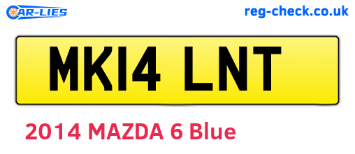 MK14LNT are the vehicle registration plates.