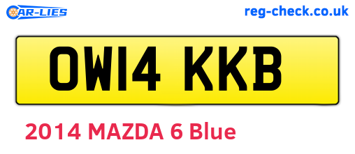 OW14KKB are the vehicle registration plates.
